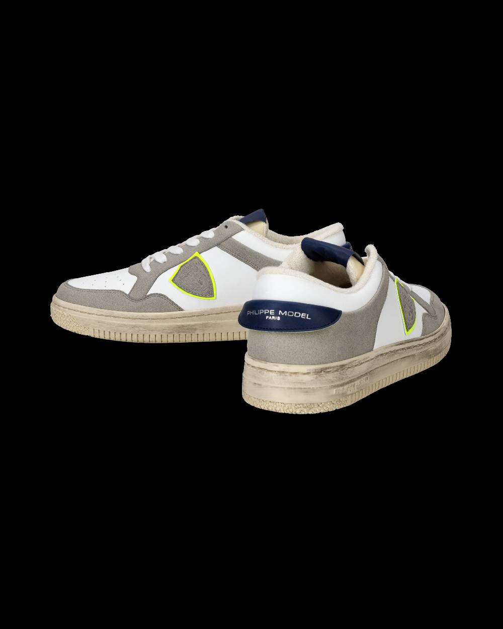 Philippe Model Sneaker basse Lyon uomo - bianco, blu e giallo Vendita