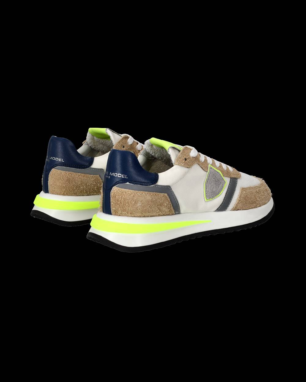 Philippe Model Sneaker basse Tropez 2.1 uomo - bianco, marrone e giallo Spedizione Gratuita