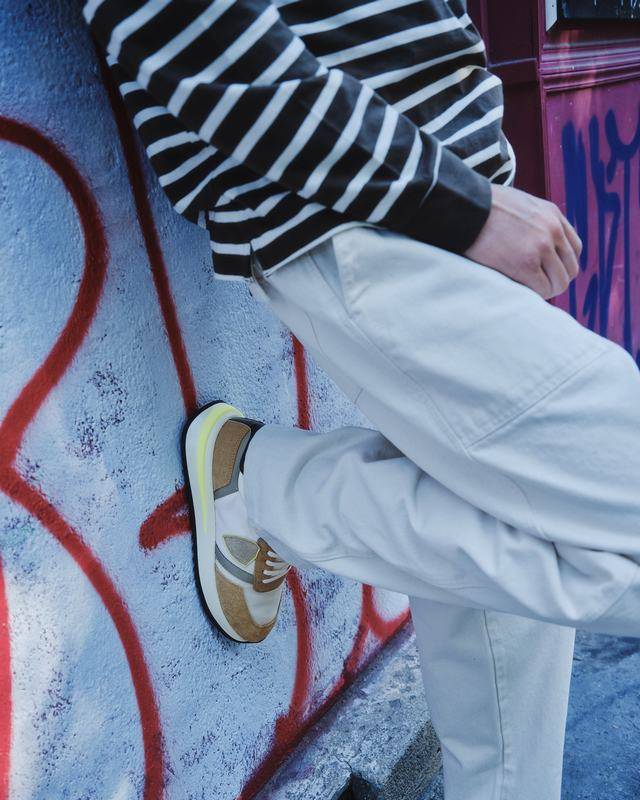 Philippe Model Sneaker basse Tropez 2.1 uomo - bianco, marrone e giallo Spedizione Gratuita
