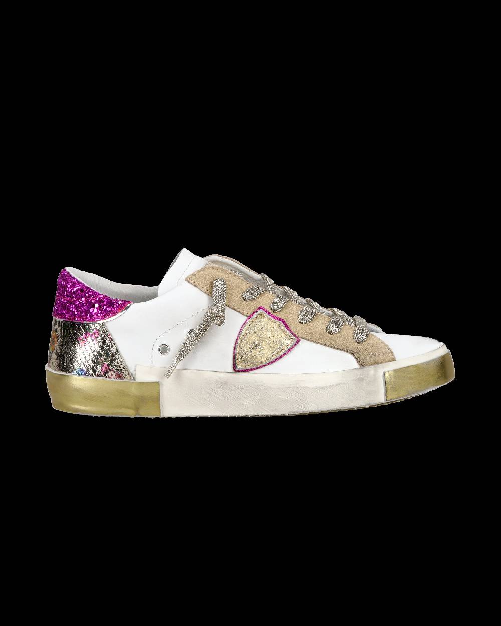 Philippe Model Sneaker casual Prsx da donna in pelle - Bianco e fucsia Fino Al -60%