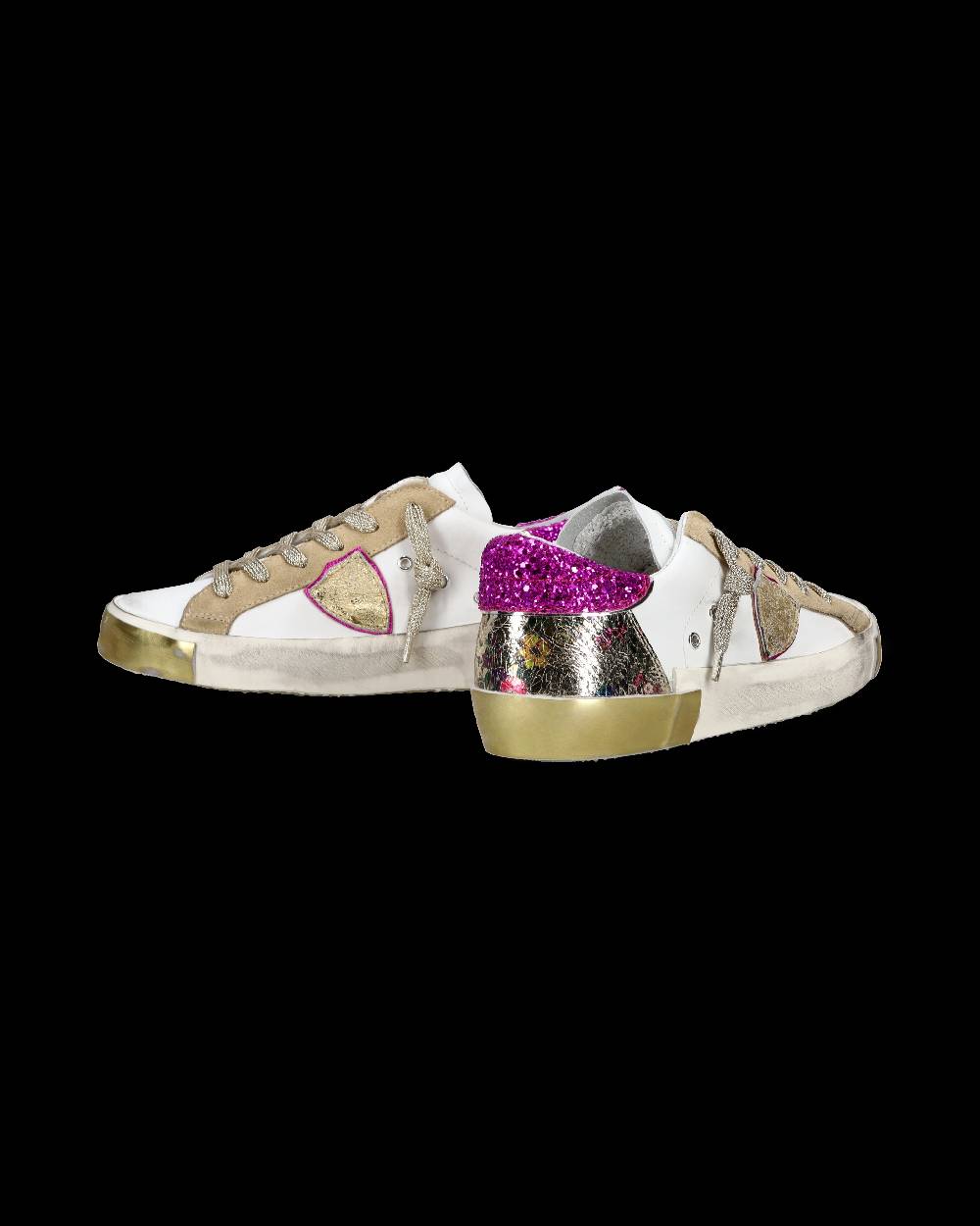 Philippe Model Sneaker casual Prsx da donna in pelle - Bianco e fucsia Fino Al -60%