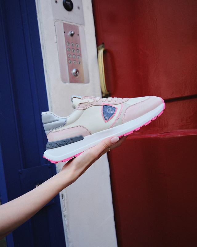 Philippe Model Sneaker running basse Antibes donna - rosa e burro Fino Al -60%