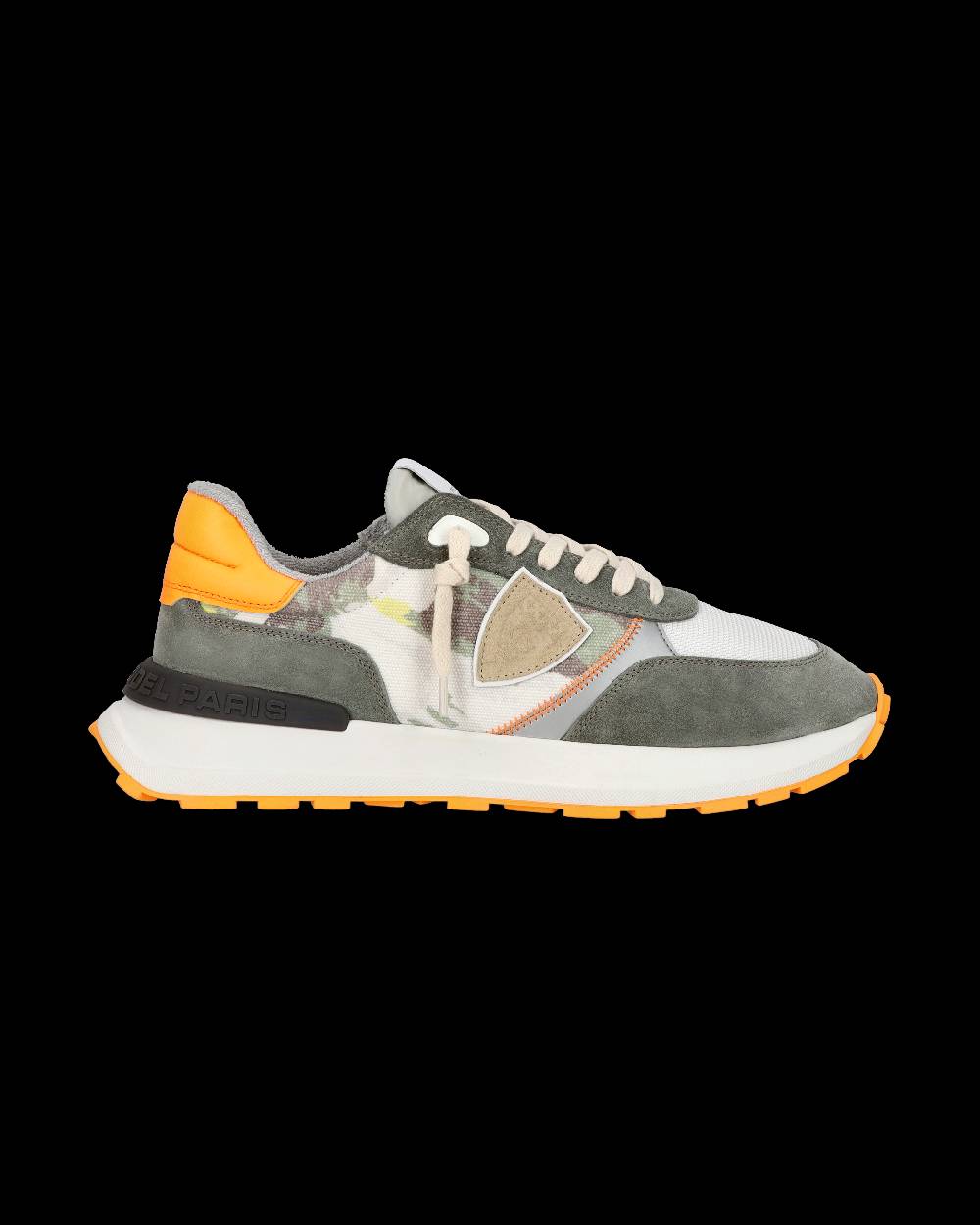Philippe Model Sneaker sportive Antibes da uomo in tela stampata - Verde e arancione Prezzo Ridotto