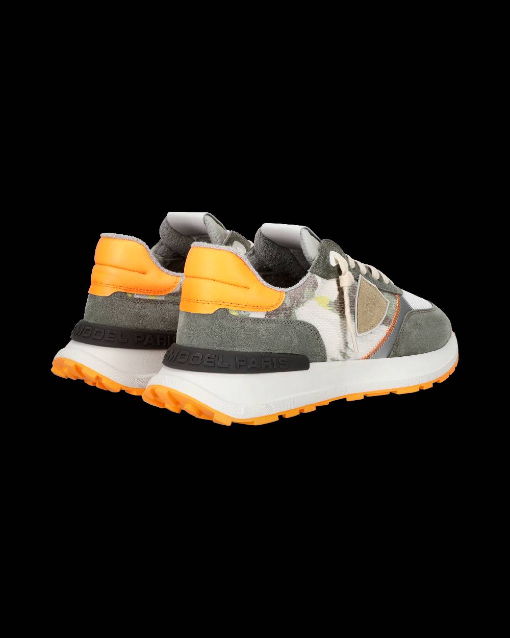 Philippe Model Sneaker sportive Antibes da uomo in tela stampata - Verde e arancione Prezzo Ridotto