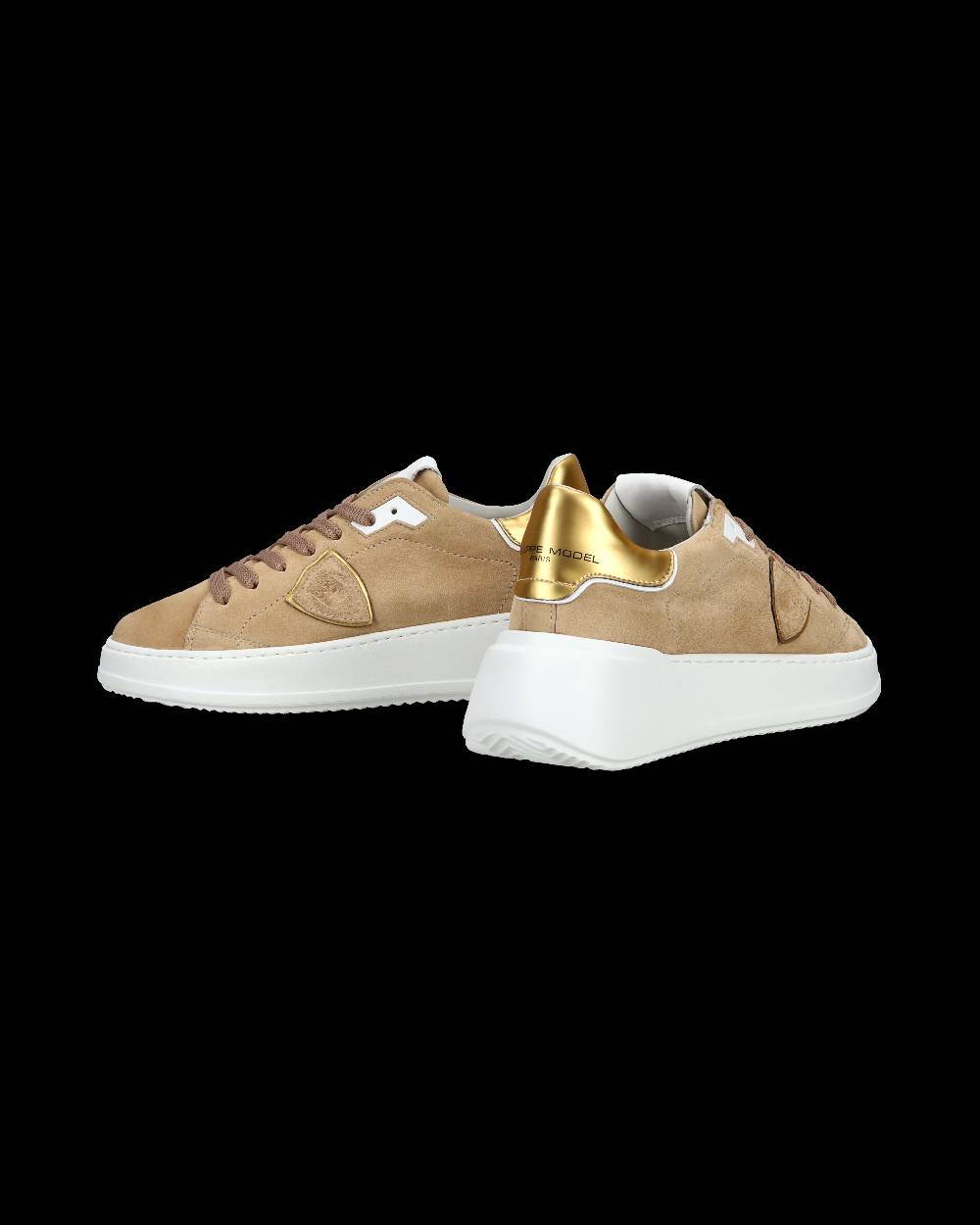 Philippe Model Sneaker casual Tres Temple da donna in pelle Nabuk - Beige Novità