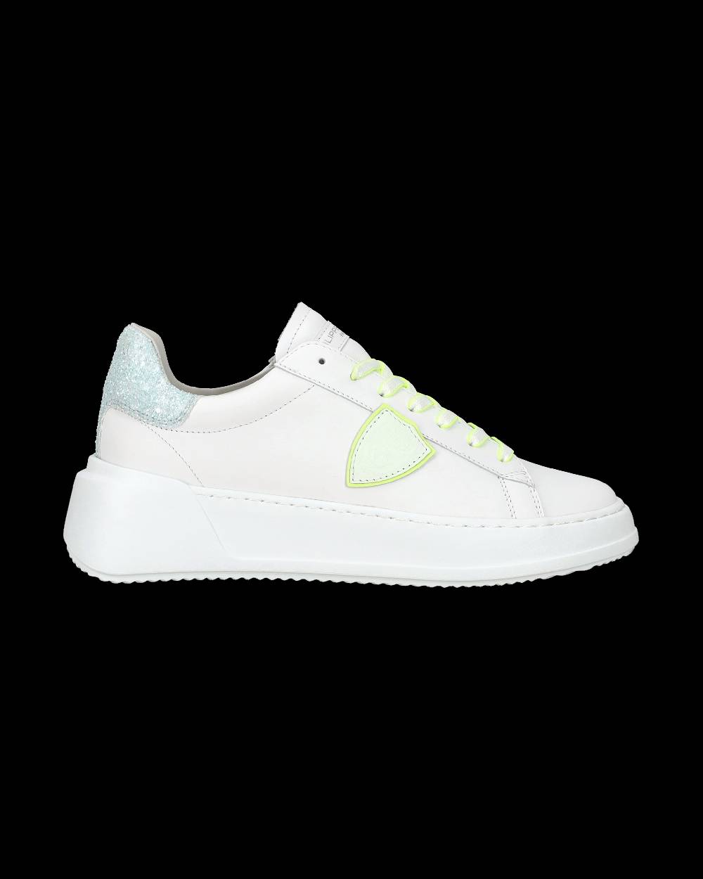 Philippe Model Sneakers casual Tres Temple da donna in pelle e glitter - Bianco e rosa Economico