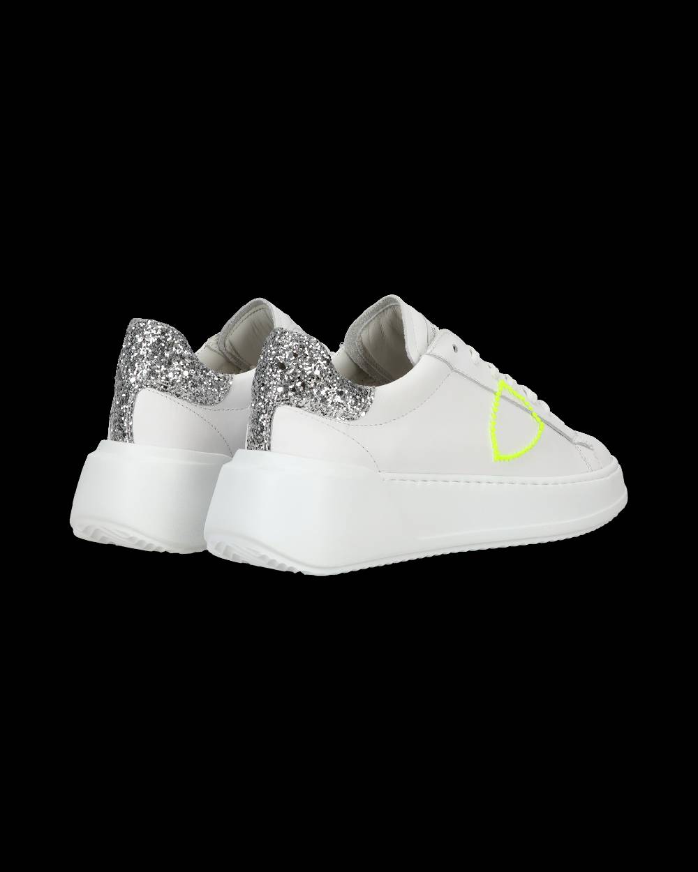 Philippe Model Sneaker casual Tres Temple da donna in pelle - Argento e bianco Online