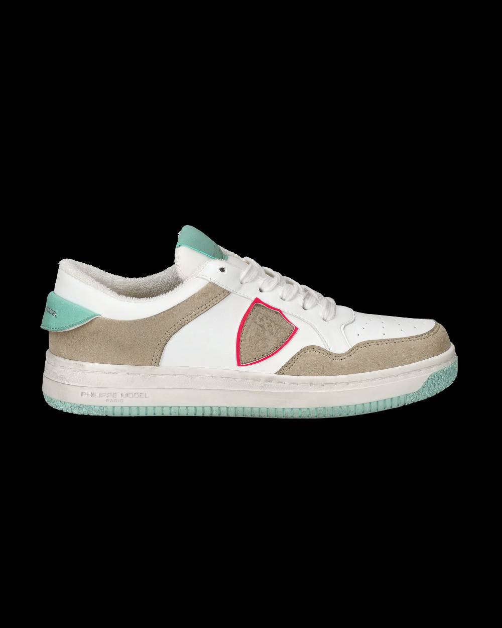 Philippe Model Sneakers Lyon da Donna Bianche e Verdi in Pelle Riciclata In Vendita