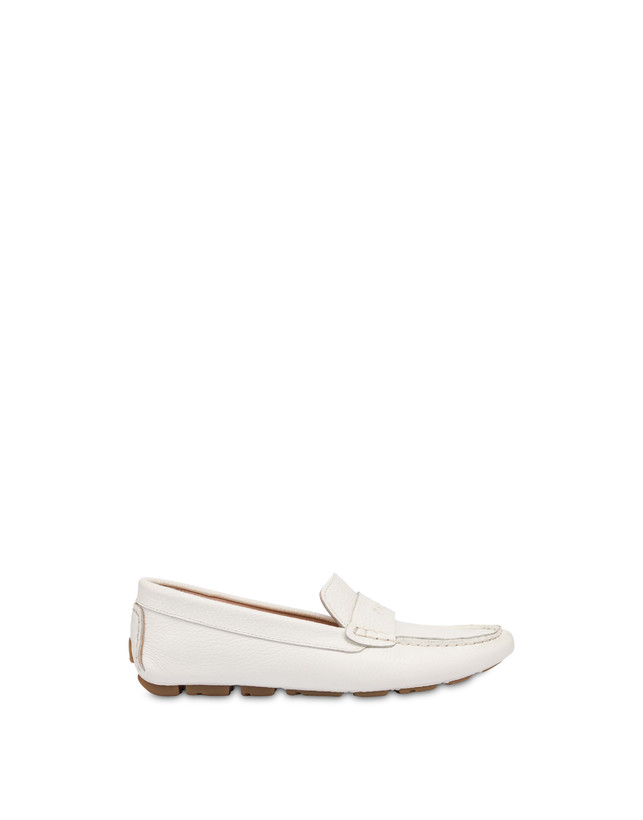 Pollini Mocassini Driver In Vitello Eazy Bianco 2025