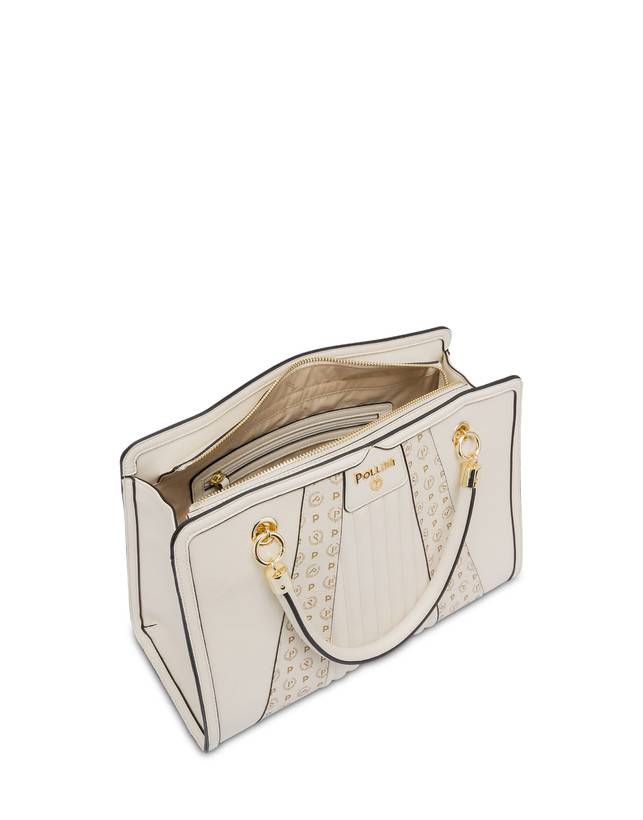 Pollini Borsa Doppio Manico Shell Avorio/avorio I Più Venduti