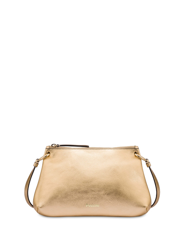 Pollini Borsa A Tracolla In Vitello Laminato Double Marlene In Vendita
