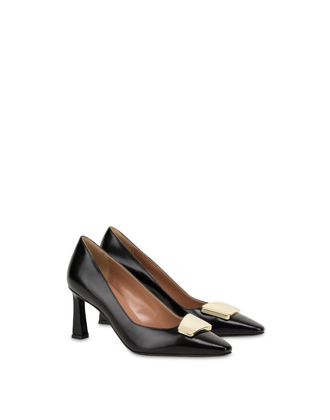 Pollini Décolleté In Vitello Abrasivato Bullion Nero Vendite Flash