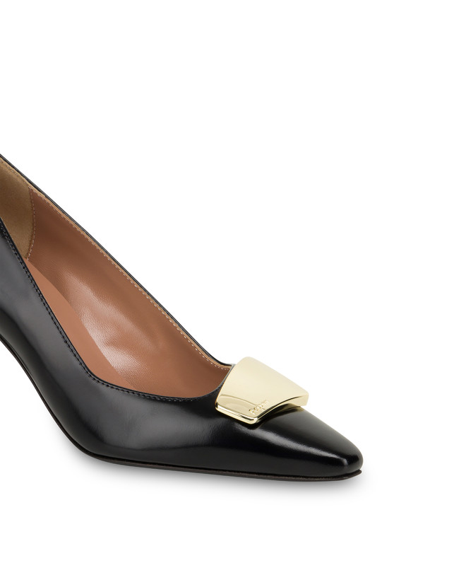 Pollini Décolleté In Vitello Abrasivato Bullion Nero Vendite Flash