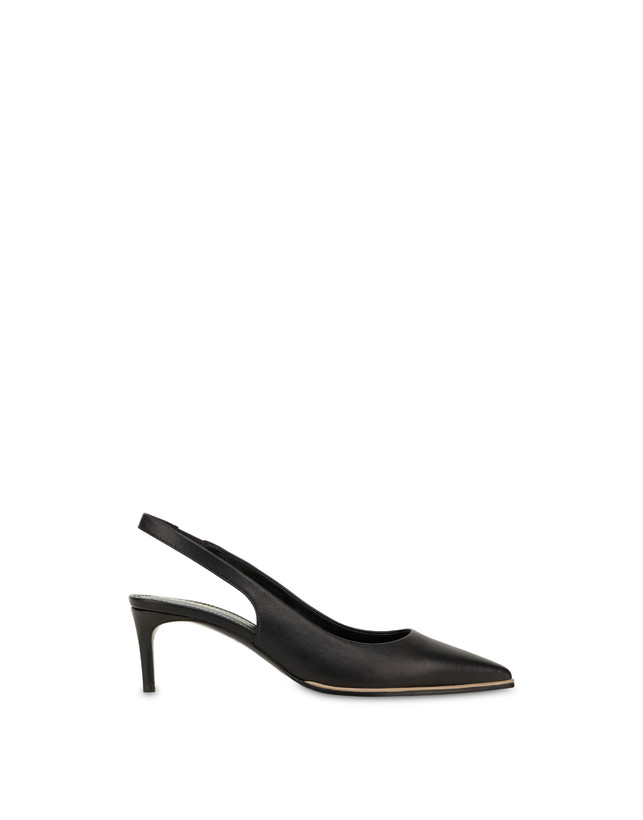 Pollini Slingback In Nappa Attitude Nero Italy