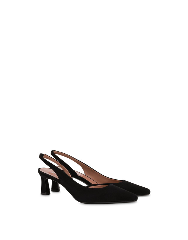Pollini Slingback In Camoscio Sissi Nero Offerta temporanea