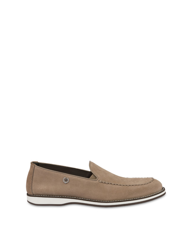 Pollini Mocassini In Crosta Green Field Beige Shopping Online