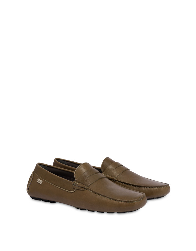 Pollini Mocassini In Nappa Eazy Militare ACQUISTA ORA