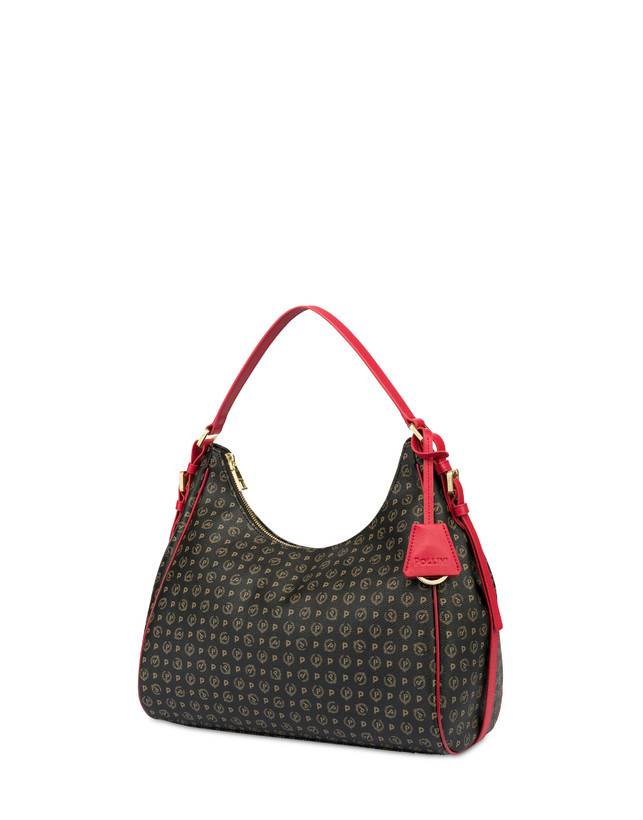 Pollini Hobo Bag Heritage Pvc Nero/lacca Moda