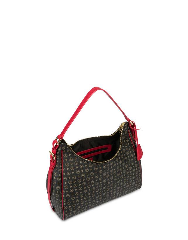 Pollini Hobo Bag Heritage Pvc Nero/lacca Moda