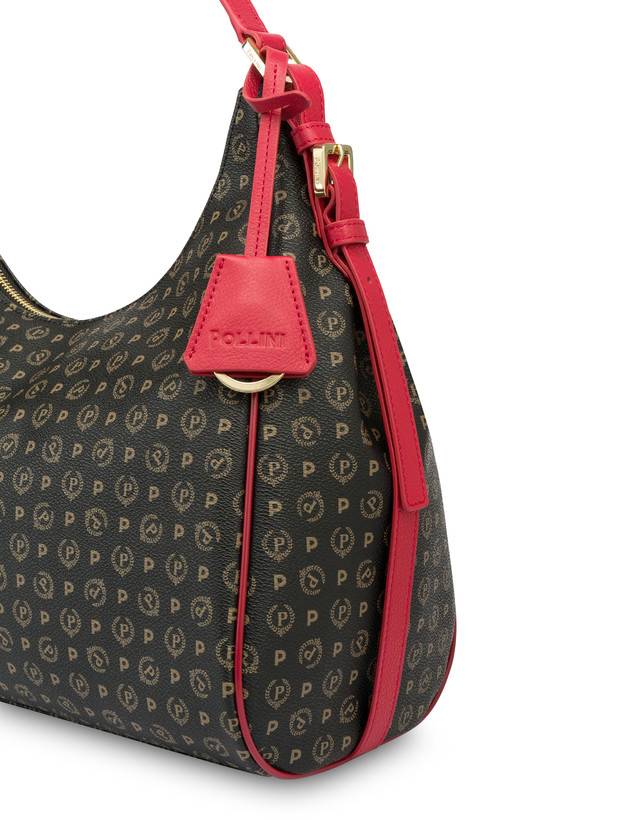 Pollini Hobo Bag Heritage Pvc Nero/lacca Moda