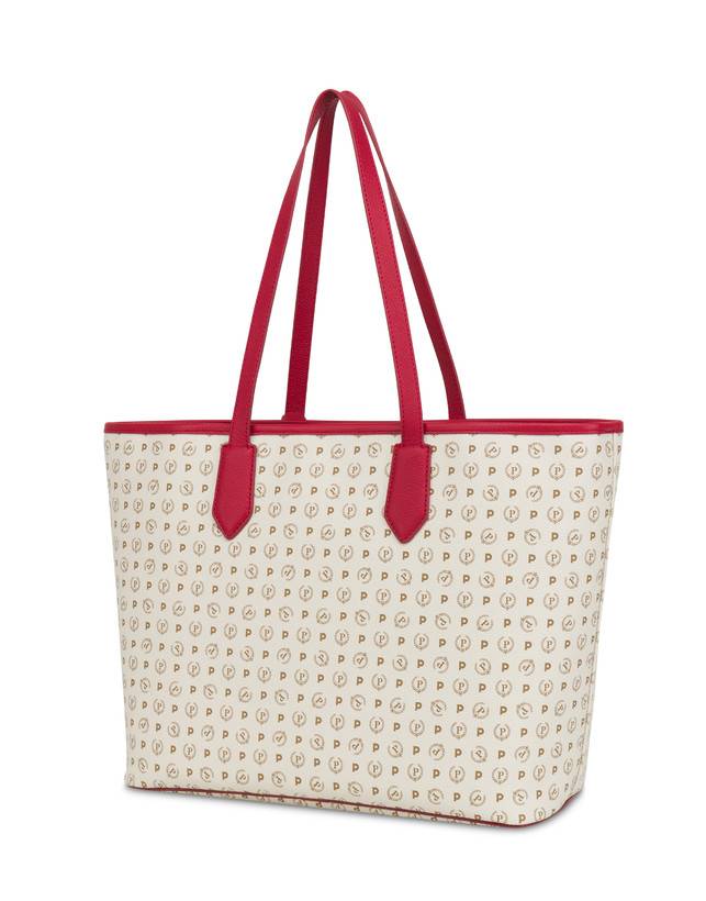 Pollini Shopping Bag Heritage 70th Anniversary Avorio/rosso Sconti questo mese