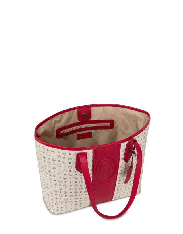 Pollini Shopping Bag Heritage 70th Anniversary Avorio/rosso Sconti questo mese