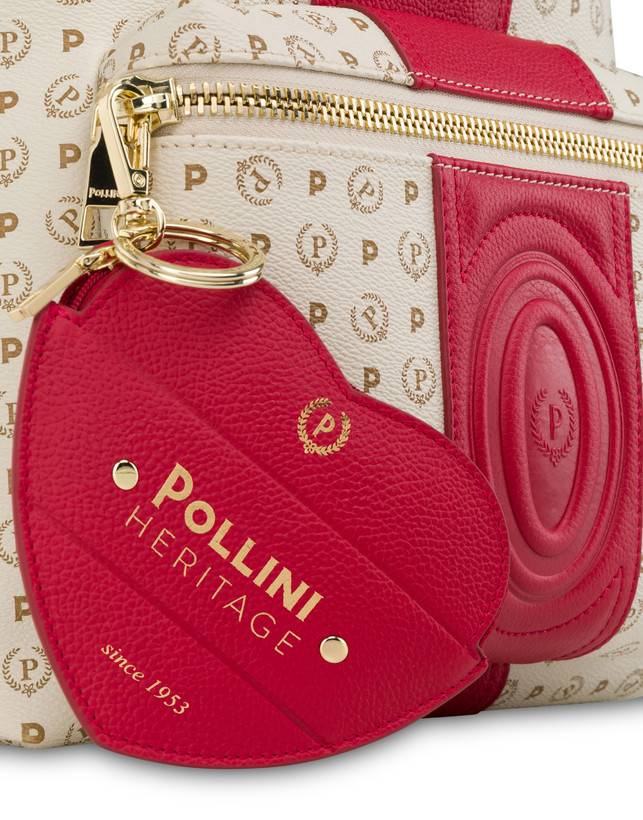 Pollini Zaino Heritage 70th Anniversary Avorio/rosso Nuovo