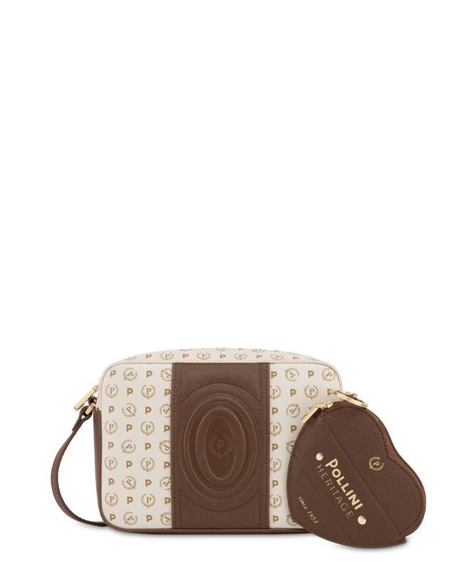 Pollini Borsa A Tracolla Heritage 70th Anniversary Avorio/marrone Pezzi Unici
