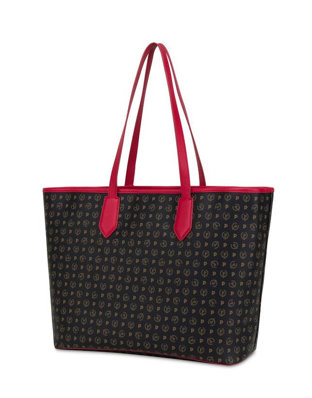 Pollini Shopping Bag Heritage 70th Anniversary Nero/rosso Consegna Veloce