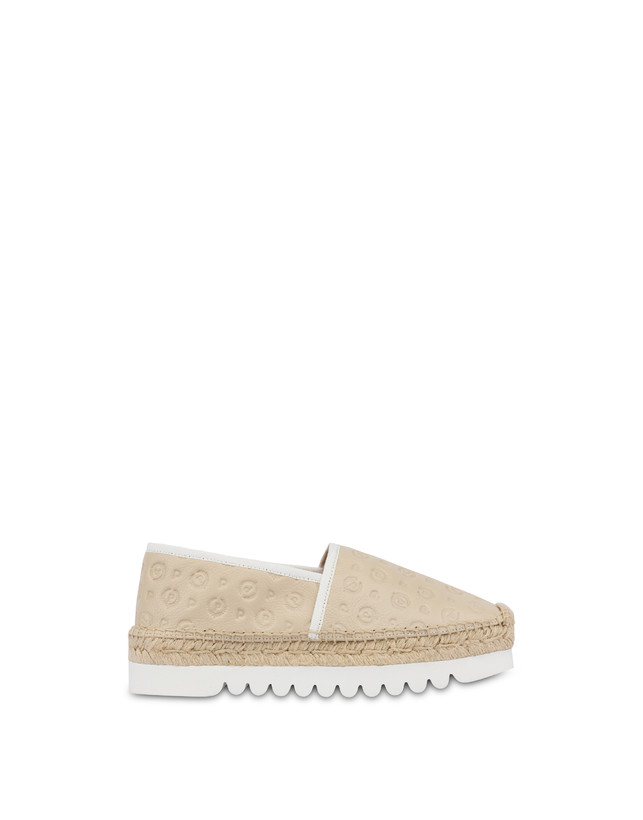 Pollini Espadrillas Heritage Logo Embossed Avorio Affare Del Giorno