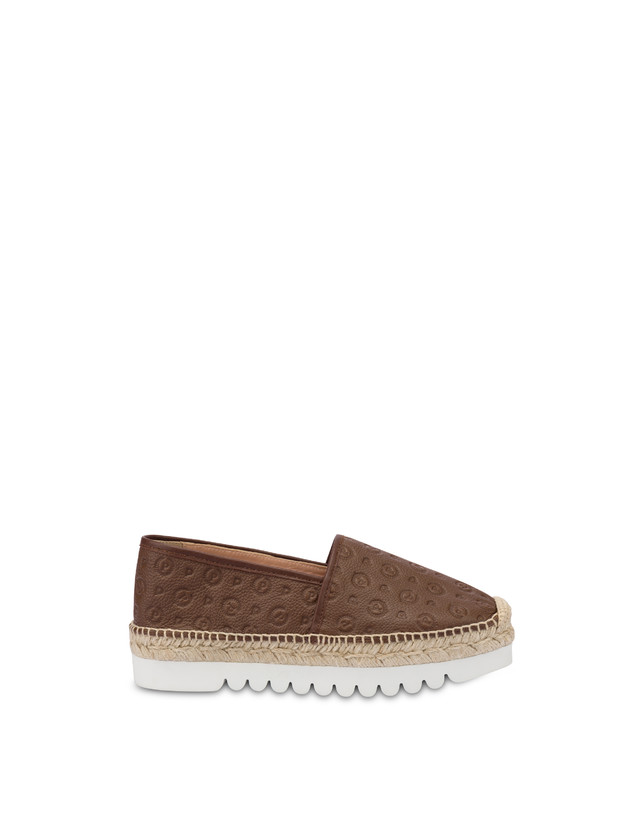 Pollini Espadrillas Heritage Logo Embossed Marrone Sottocosto
