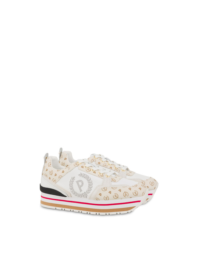 Pollini Sneakers In Vitello Heritage Forever Avorio/avorio/bianco Online