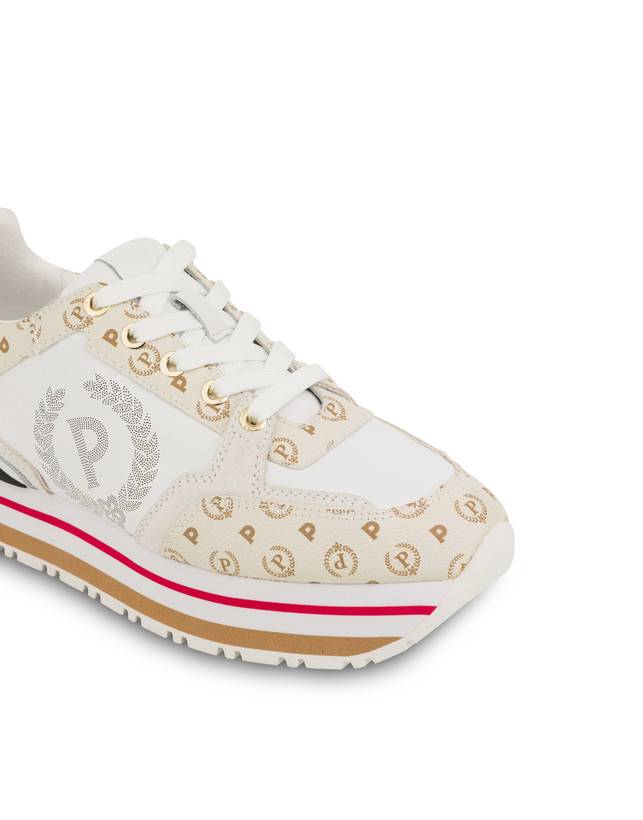Pollini Sneakers In Vitello Heritage Forever Avorio/avorio/bianco Online