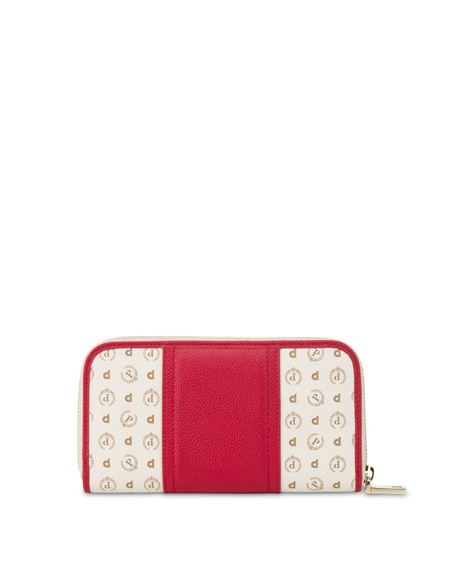 Pollini Portafoglio Zip Around Heritage 70th Anniversary Avorio/rosso Italy