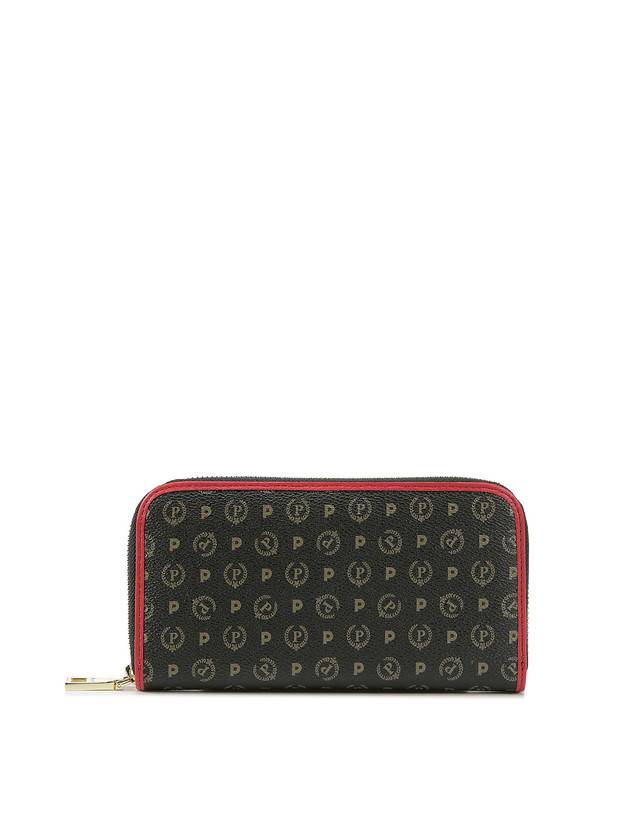 Pollini Portafoglio Zip Around Heritage Logo Classic Nero/lacca Promozione