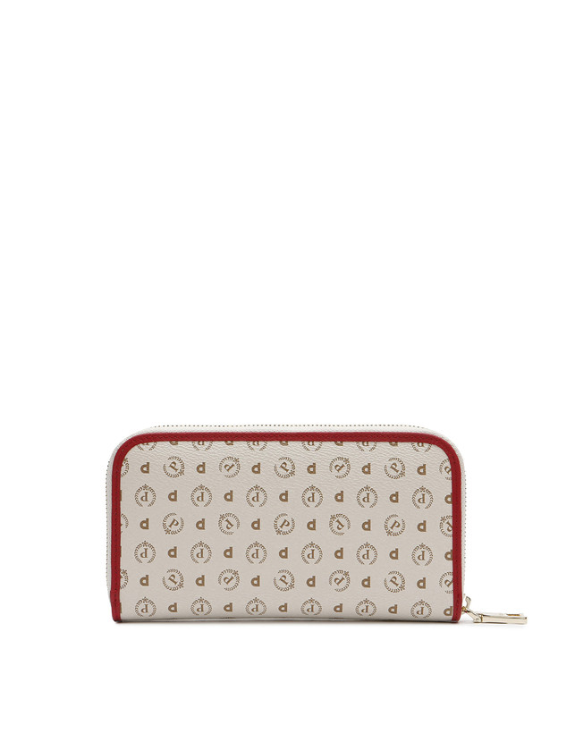 Pollini Portafoglio Zip Around Heritage Logo Classic Avorio/lacca Offerta esclusiva