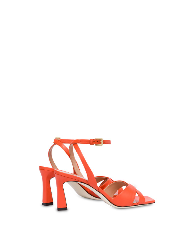 Pollini Sandali In Nappa Cote D'azur Coral Economico