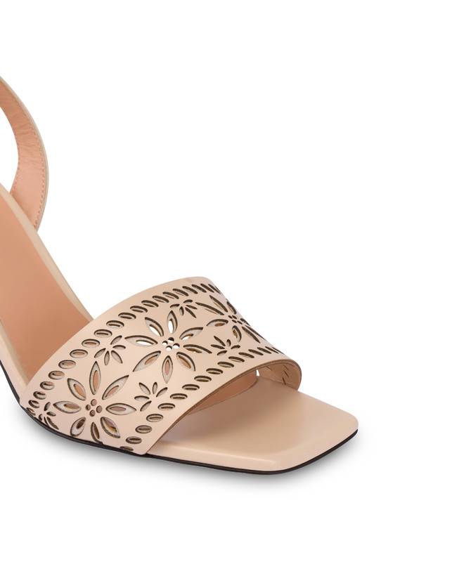 Pollini Sandali In Vitello Con Intagli Desert Rose Sabbia Vendita