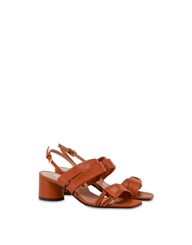 Pollini Sandali In Nappa Lady Tie Wood Consegna Veloce