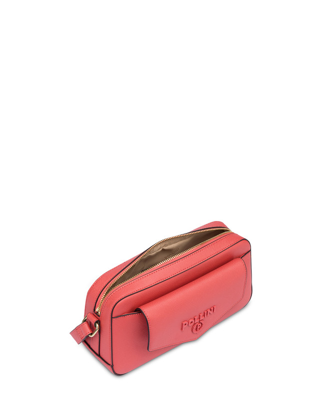 Pollini Borsa A Tracolla Con Maxi Lettering Safari Arancio Nuova