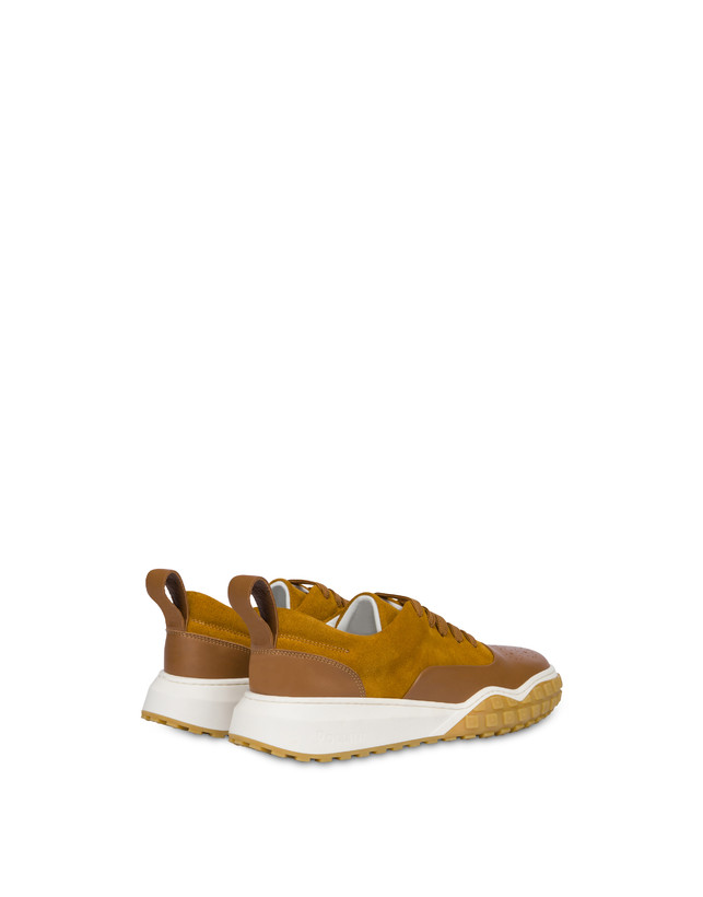 Pollini Sneakers In Crosta E Vitello Runabout Vendita