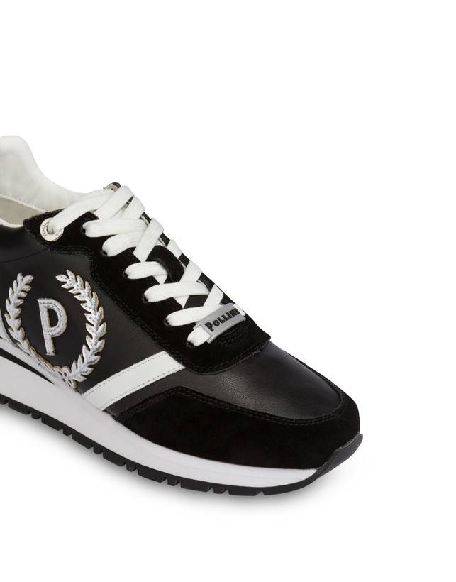 Pollini Sneakers Con Dettagli Laminati Speedy Nero/nero/bianco/argento Promozione