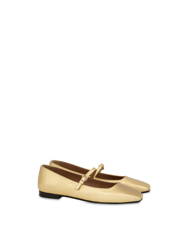 Pollini Ballerine In Nappa Laminata Nina Oro Ultimi tre giorni