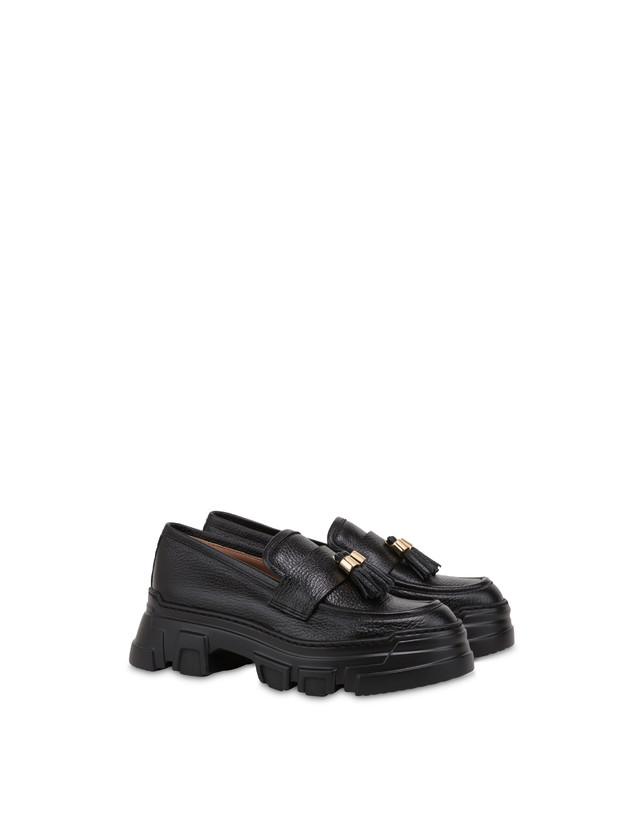 Pollini Mocassini In Vitello Stampa Alce Lady Brave Nero Vendite Flash