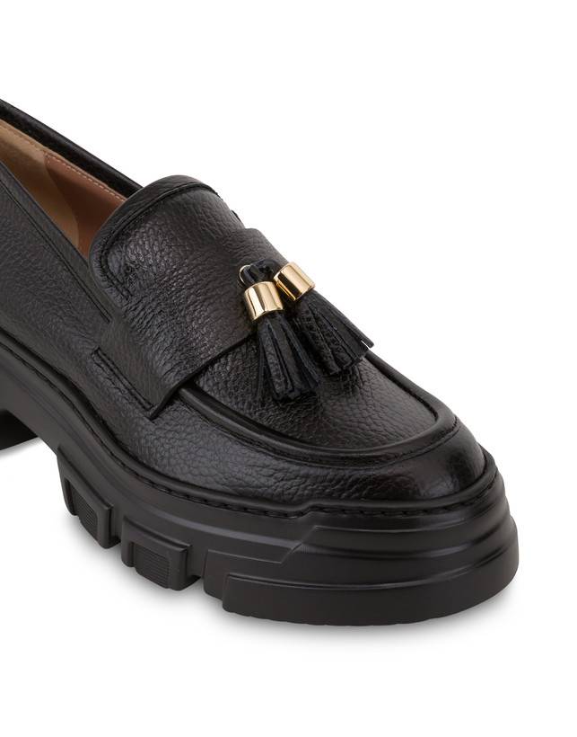 Pollini Mocassini In Vitello Stampa Alce Lady Brave Nero Vendite Flash