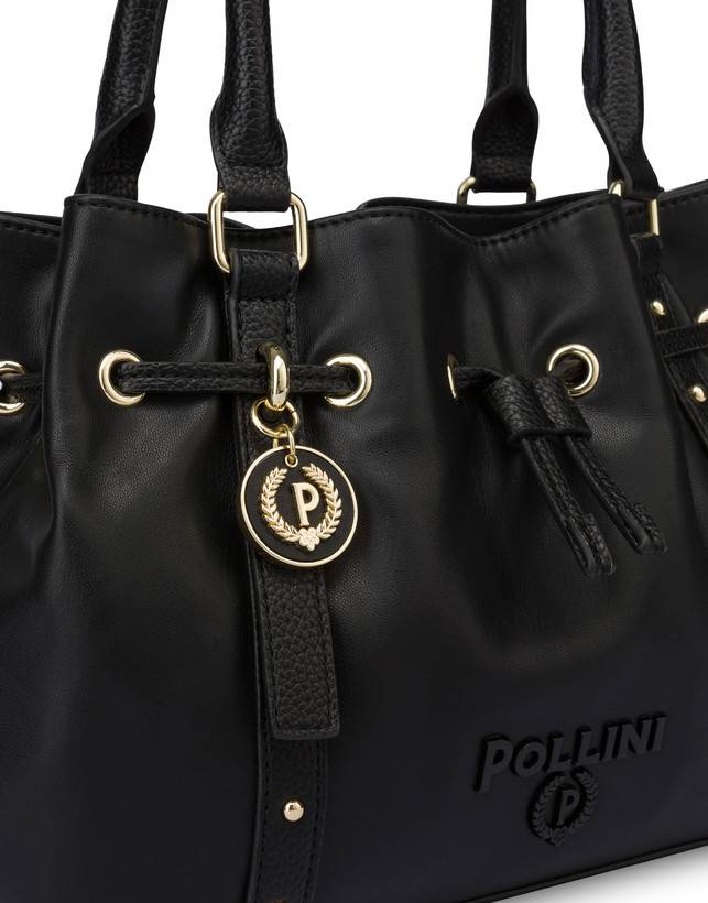 Pollini Piccola Borsa In Nappa Serena Nero/nero Prezzo Ridotto