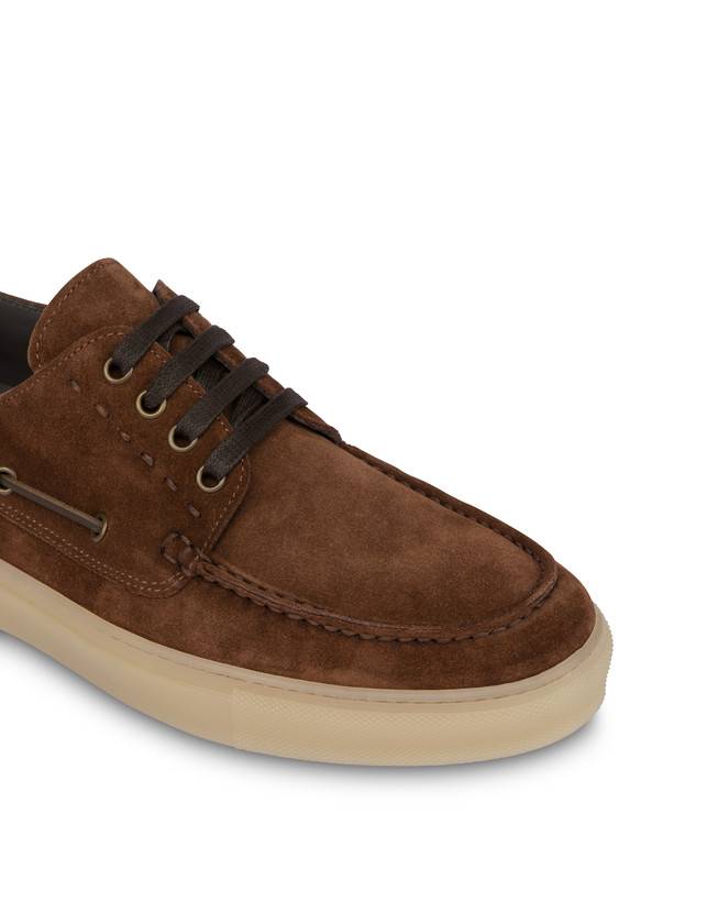 Pollini Scarpa Da Barca In Crosta Holiday Marrone Vendita Economica