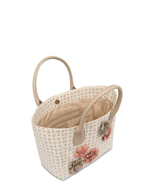 Pollini Tote Bag Medium Heritage Flowers Avorio/ghiaccio 2025