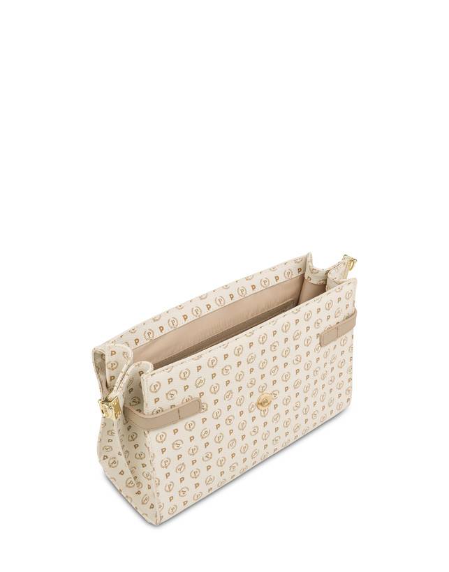 Pollini Borsa A Mano Strutturata Heritage Logo Classic Avorio/ghiaccio Vendita