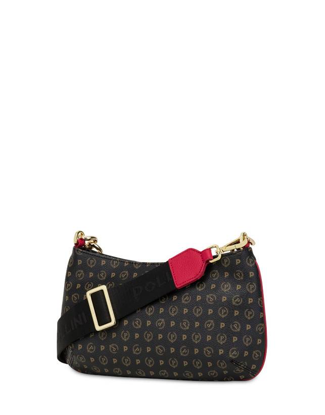 Pollini Borsa A Tracolla Heritage Logo Classic Nero/lacca Ultimo giorno